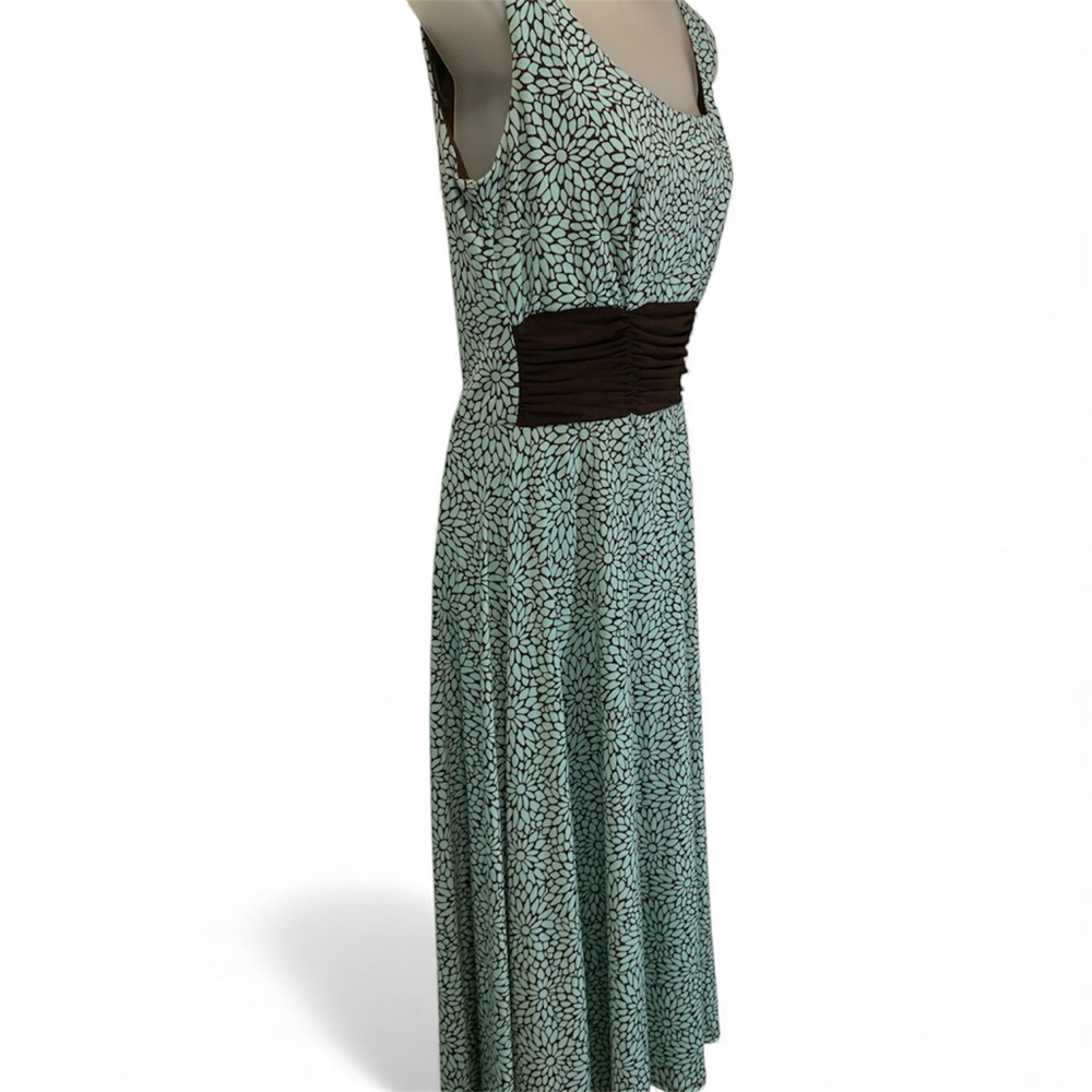 Perceptions Teal And Black Patterned Midi Dress (… - image 2